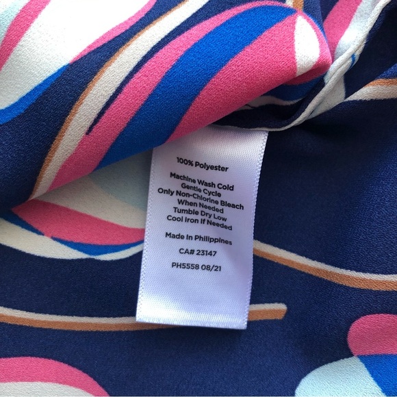 Talbots ruffle trim popover with tulip pattern throughout size 2X - Picture 6 of 12